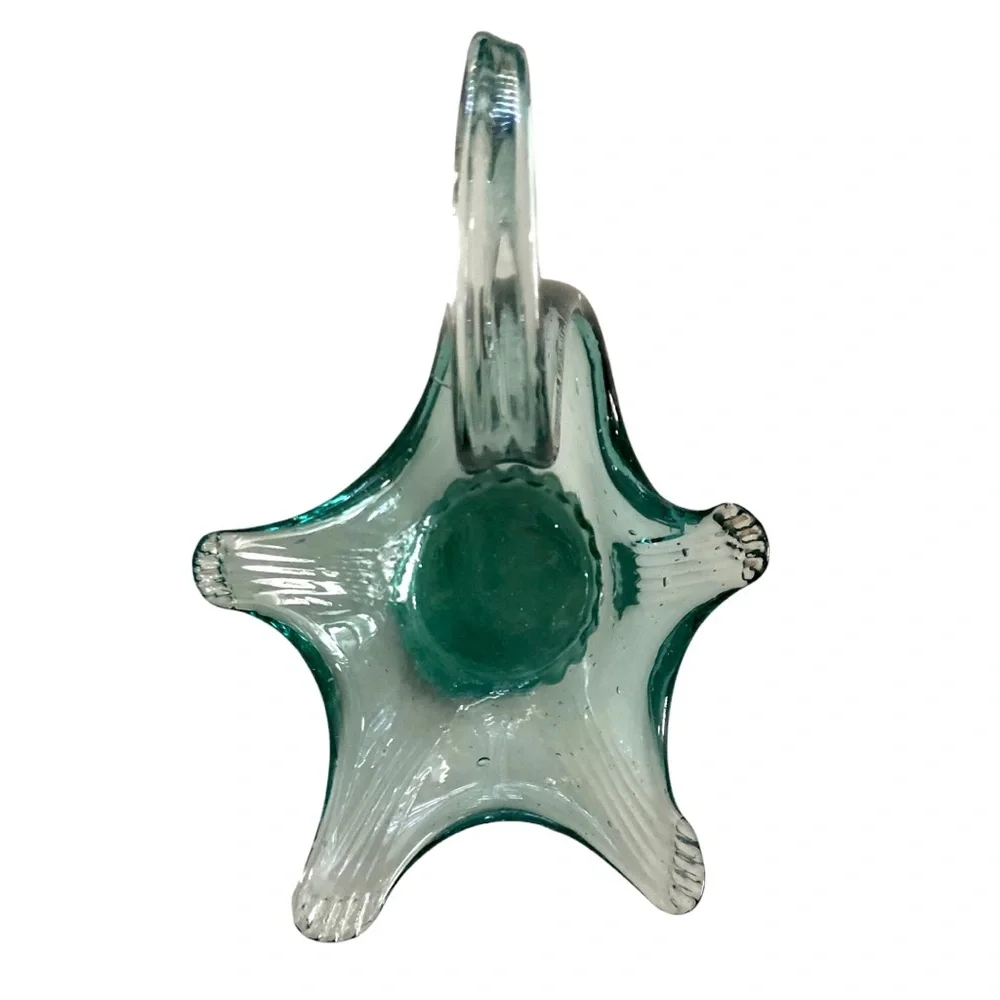 Elegant Hand Blown Glass Vintage Swan Figurine Candy Dish